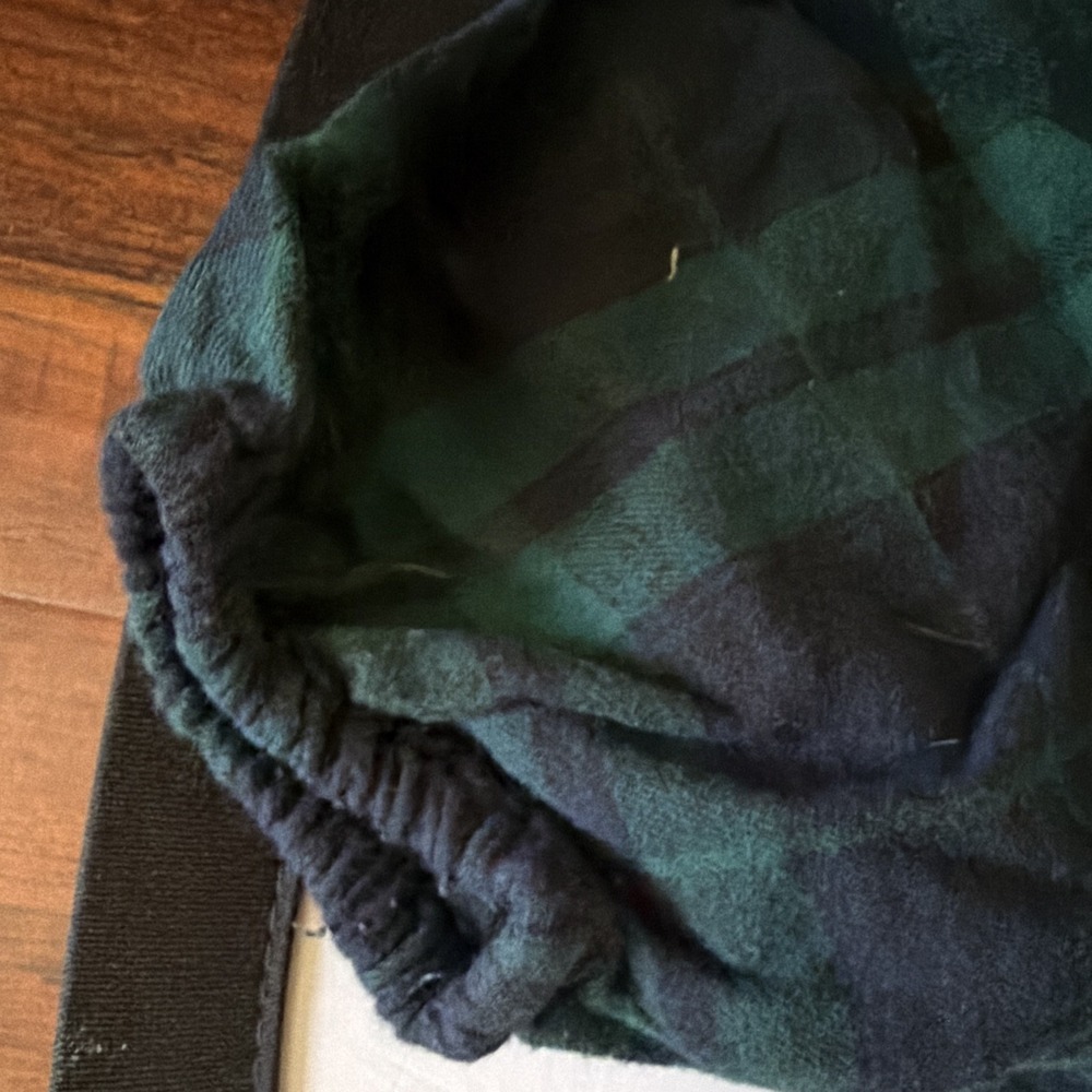 Old Navy Girls L 10/12 Blackwatch Tartan Plaid Blue Tiered Dress Long Sleeve - Picture 5 of 11